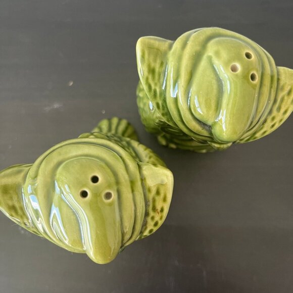 Deforest of California Green Owl Salt & Pepper Shakers // 5" Tall // Vintage 197 - Picture 3 of 4